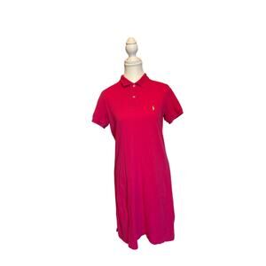 Ralph Lauren Sport | Pink/Yellow Shirt Dress | Medium